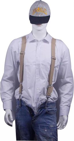 Men's Suspender Heavy Duty 2 Hook Suspenders for Men Adjustable Braces 1.4 Inch Wide Big and Tall Men Side Hook in Saudi Arabia