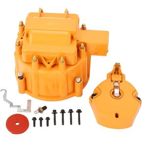 Hei Distributor Cap Rotor مجموعة كبيرة SBC 283 305 307 327 350 400 K549 Red Cap (Orange)