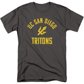تي شيرت جامعة كاليفورنيا سان دييغو الرسمي بلون واحد بشعار UCSD Tritons للبالغين من الجنسين