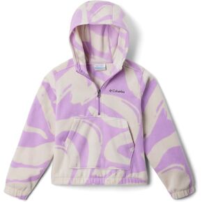 Columbia Youth Girls Benton Springs Hooded Half Zip, Gumdrop Snowdrifts Tonal, XX-Small