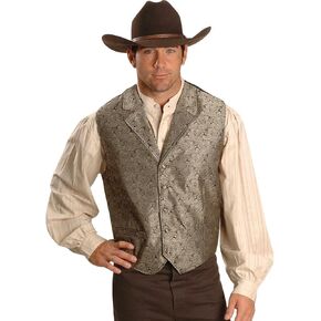 Scully Black Classic Paisley Men's Vest RW093