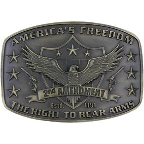 Montana Silversmiths 2nd Amendment Heritage Attitude Buckle