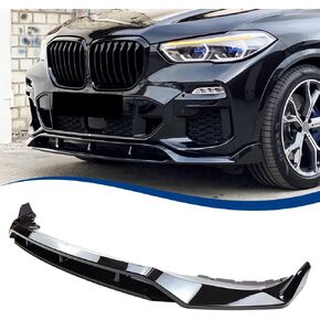 F15 Front Lip Compatible with (2014-2018) BMW X5 F15 M-Sport Model ABS Gloss Black Air Splitter Bumper Spoiler