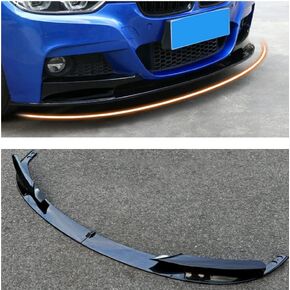 Front Lip for 2013-2018 BMW 3 Series F30 F35 Base Bumper,Glossy Black ABS Bumper Spoiler for 320i 325i 328i 335i M Sport Front Bumper Lip