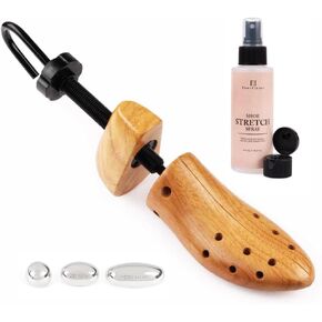 FootFitter Professional 2-Way Shoe Stretcher with 4 oz. Shoe Stretch Spray (Men’s Large 11-13)