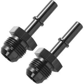 EVIL ENERGY 6AN Male to 3/8" SAE Quick Disconnect Male Push On EFI Fitting Adapter Aluminum 2PCS