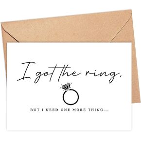 Emily gift I Got The Ring But I Need One More Thing - Funny Wedding Party Card - Bridal Card - Maid Of Honor Proposal Card