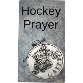 Westmon Works Hockey Pocket Token مع بطاقة صلاة بحجم المحفظة وحلية Saint Sebastian Metal في إيطاليا