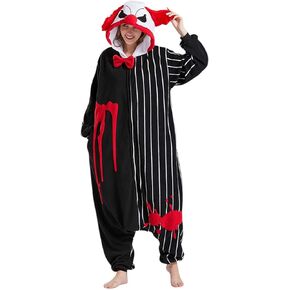 Darkcom Clown Oneie Halloween Assume قطعة واحدة للجنسين Pajamas Women Men Sleepwear Pajamas