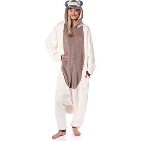 INTIMO Nickelodeon Avatar The Last Airbender Appa Women's Hooded Union Suit One Piece Costume Kigurumi Pajama (Large/X-Large)