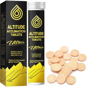 Trixes Aletitude Discness Prevention أقراص - منع مرض الارتفاع وتخفيفه ، ودعم تأقلم الارتفاع ، وزيادة الطاقة في أي وقت ، وفي أي مكان ، 20 قرصًا