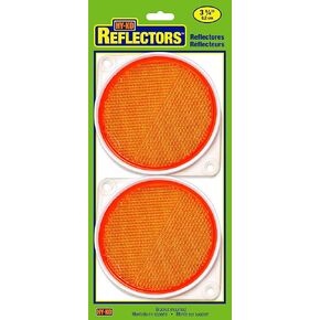 Hy-Ko Products CDRF-3A Bracketed Nail-On Reflector 2 PK ، 3.25 in ، Amber