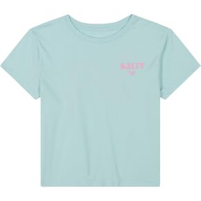 Roxy Girls' Short Sleeve Boyfriend Fit Logo Tee, Crew Neck Graphic T-Shirt, Soft & Comfortable