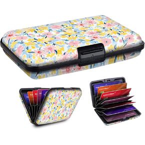 Mini RFID Aluminum Credit Card Holder for Women Men, Slim Business Hard Card Case, Cute Card Wallet ID Case Cute Skeleton Flag in Kuwait