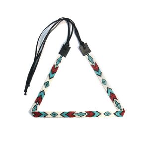 مصنوعة يدويًا Hatband على الطراز الأمريكي الأصلي ، بذرة حبة Hatband Western For Hats-2 (Pattern-5)
