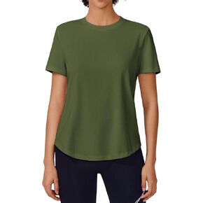 PINSPARK Soft Workout Tops for Women Short Sleeve UPF Sun Shirt Quick Dry Athletic Yoga Shirts Gym Hiking Beach Fishing Top