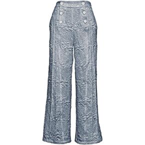 CHIC STAR Womens Embossed Jacquard Pleated Pants