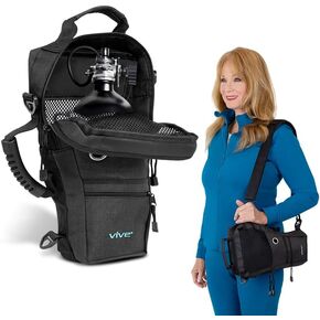 Vive Oxygen Tank Holder Backpack - Portable Carrying Shoulder Bag for Oxygen Cylinders - Healthcare Supplies & Accesories for Traveling - Lightweight, Adjustable Straps (Large)
