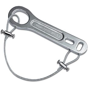 iGuerburn Small Heavy Duty Metal Oxygen Cylinder Tank Wrench O2 Key with Lanyard Cable Chain for CGA 870 Standard Post Valves for Sizes M2 A(M4) B(M6) ML6 C(M9) D(M15) JD(M22) and E(M24)
