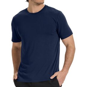 الخيزران بارد للرجال ، قمصان طاقم الطاقم ، القمصان القصيرة للرجال القمصان القصيرة الأكمام الناعمة Tshirt كلاسيكية مريحة المحملات