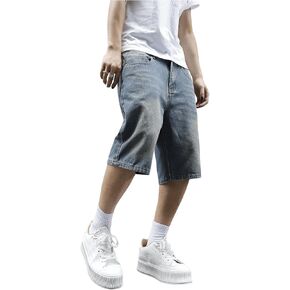 Floerns Men's Baggy Jean Shorts Loose Fit Streetwear Bermuda Denim Shorts
