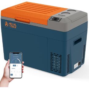 12 فولت ثلاجة ، 32 كوارت (30L) فريزر الثلاجة المحمولة (-7 ℉ ~ 50 ℉) تبرد ثلاجة السيارة مع الضاغط 12/24V DC و 110-240V AC للسيارة والتخييم والاستخدام المنزلي