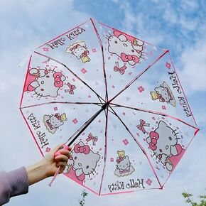 Cute Pink Umbrella for Women Kids Girls Travel Umbrella Compact for Rain & Sun Small Portable Folding Umbrellas