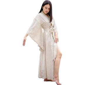 Na'Rak Women's Yukata Kimono Robe, Long Robes Soft Loungewear Luxury Dressing Gown