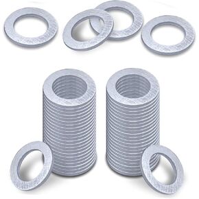 50 PCS Oil Plug Crush Washer, 14mm Alloy Oil Drain Plug Gasket Washer Crush Seal, Replacement OEM#94109-14000, Premium Gasket Seal for Most Honda Models (Silver)