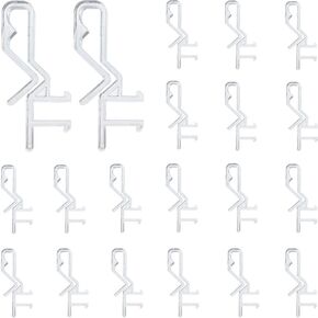 20pcs Hidden Channel Valance Clips 1-7/8inch Clear Color for Faux and Real Wood Window Blinds Retainer Holder Clip for The Valance with a Groove in The Back