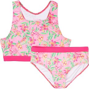 مجموعة ملابس سباحة من Tommy Bahama Girls ، قمة المتسابقين ، و Bikini القيعان ، ملابس السباحة الاستوائية السريعة للأطفال