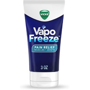 Vicks VapoFreeze Menthol Pain Relieving Cream 3oz, for Muscles & Joint Pain Associated with Arthritis, Simple Backaches, Strains, Sprains, Bruises, Vicks Vapors, Penetrating Formula