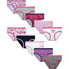 Limited Too Girls’ Underwear – 10 Pack Cotton Bikini Briefs Panties (Size: 4-12)
