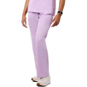 Peelz Sara 4-Pocket Straight-Leg Scrub Pants for Women - Soft Stretch Fabric Scrubs, Elastic Waistband, Comfort Fit