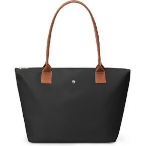 KALIDI Tote Bag for Women Nylon Top-Handle Purse,Shoulder Hobo Handbag with Zipper Leisure Foldable Weekend