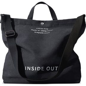 Large Tote Bag for Women, Canvas Bag Women Gift, Fashion Crossbody 16oz 100% Cotton Bag, Large Capacity Shoulder Bag