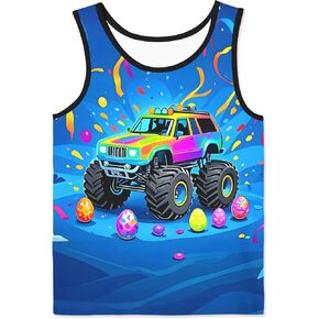 Hgvoetty Boys Tank Tops Tops Graphic Slictivess Thirts Kids Girls 3D Novelty Summer Tank Hirtshirts for Youth 4-16 Years