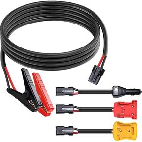 محول كابل 3-in-1 لبطارية MIL-WAUKEE M18/ DE-WALT/ ENERGERT BUTTIONAL ، قم ببديل بطارية بديلة قابلة للفصل بطارية بطارية Automotive Booster Cables أداة بدء تشغيل السيارة (5.9 قدم X 8AWG)