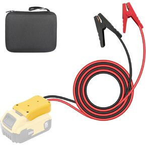 مشابك كبلات الطائر لبداية قفز البطارية DeWalt 20V ، كابل بطارية 8AWG 3.28FAG مع محول ، كابل تعزيز بطارية السيارات للأدوات المستخدمة للقفز للسيارة