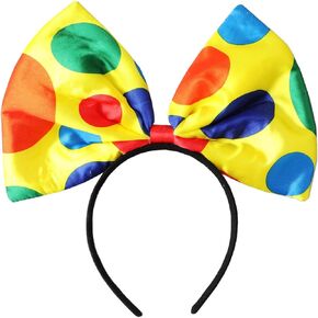 مهرج رئيس العائلة Bowknot الرأس Hairband Head Bopper Vancy Dress Watfit for Halloween Carnival Cosplay عيد ميلاد حفلة (مهرج)