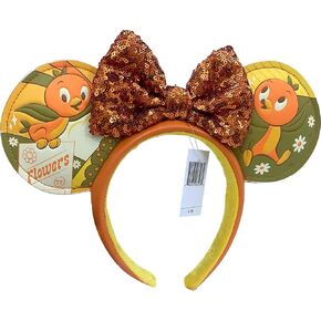 Mouse Ear Headbands with Bow,Flower and Garden Orange Bird Ear Headband,Glitter Party Christmas Halloween Princess Decoration Cosplay Costume for Girls Women in Kuwait