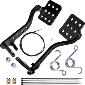 Go Kart Pedals 71" Throttle Cable with Brake Throttle Return Springs kit for Predator 196cc 212cc 6.5hp Road Rocket Azusa Radio Flyer Vintage Carter Super Wheel Kids Go-Kart Cart Part Black