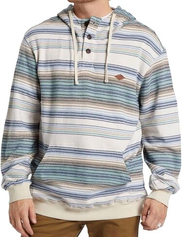 Billabong Men's Rancho Henley Pullover Hooded Flannel in Kuwait
