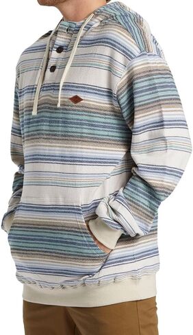 Billabong Men's Rancho Henley Pullover Hooded Flannel in Kuwait