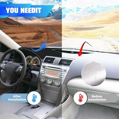 إكسسوارات تغطية غلاف DASH الجلدية لـ Toyota Camry 2007 2008 2008 2010 2011 ، غطاء لوحة Dash Mat Dashboard وغطاء داخلي in Kuwait