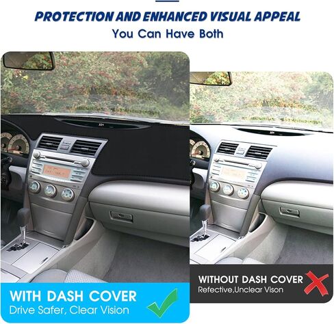 إكسسوارات تغطية غلاف DASH الجلدية لـ Toyota Camry 2007 2008 2008 2010 2011 ، غطاء لوحة Dash Mat Dashboard وغطاء داخلي in Kuwait