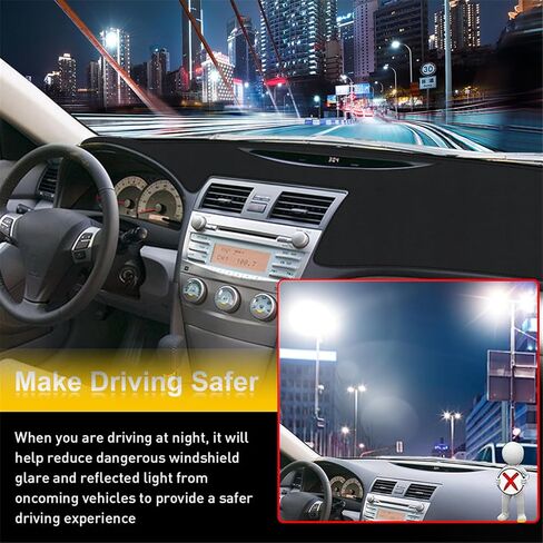 إكسسوارات تغطية غلاف DASH الجلدية لـ Toyota Camry 2007 2008 2008 2010 2011 ، غطاء لوحة Dash Mat Dashboard وغطاء داخلي in Kuwait