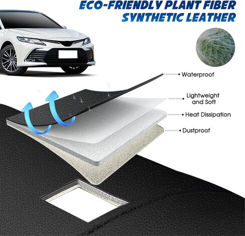 إكسسوارات تغطية غلاف DASH الجلدية لـ Toyota Camry 2007 2008 2008 2010 2011 ، غطاء لوحة Dash Mat Dashboard وغطاء داخلي in Kuwait