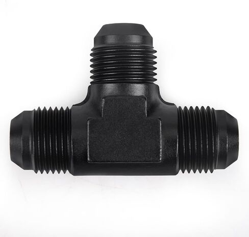 6AN Male Flare Tee Fitting Adapter T Fuel Hose Union Aluminum 2Pcs in Saudi Arabia