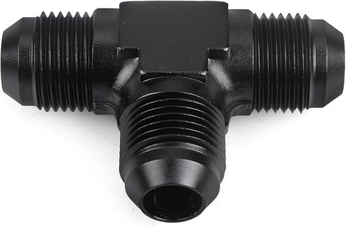 6AN Male Flare Tee Fitting Adapter T Fuel Hose Union Aluminum 2Pcs in Saudi Arabia